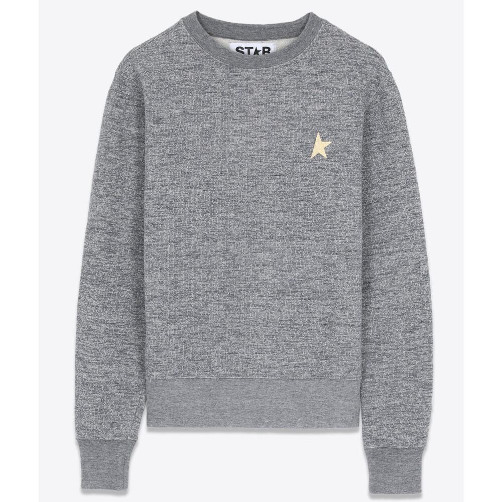 Golden Goose Sweatshirt Athena Melange Gold Star Crewneck